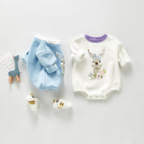 Winter Rompers Winter Baby Rabbit Long Sleeve Round Neck Cashmere Breathable Rompers Jumpsuit Onesie