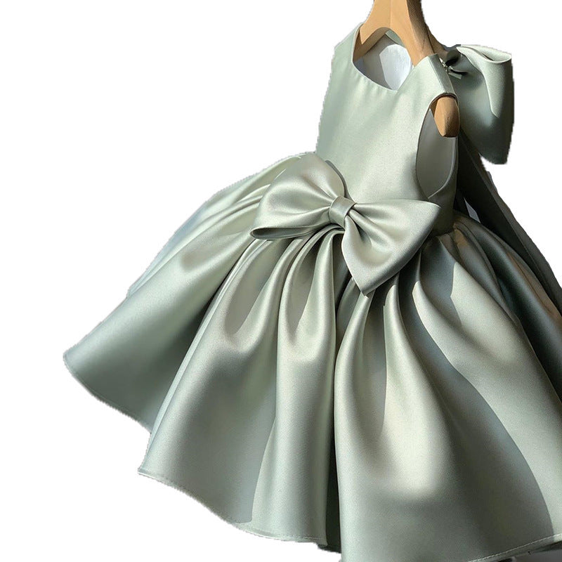 Summer Rompers Children Host Costume for Piano Performance Princess Dress