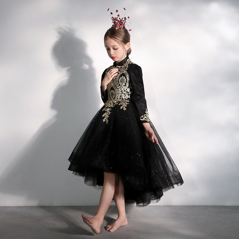 Princess Charlotte Flower Girl Dress Host Evening Dress Catwalk Costume for Piano Performance