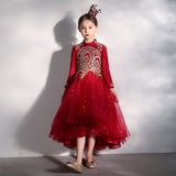 Princess Charlotte Flower Girl Dress Host Evening Dress Catwalk Costume for Piano Performance