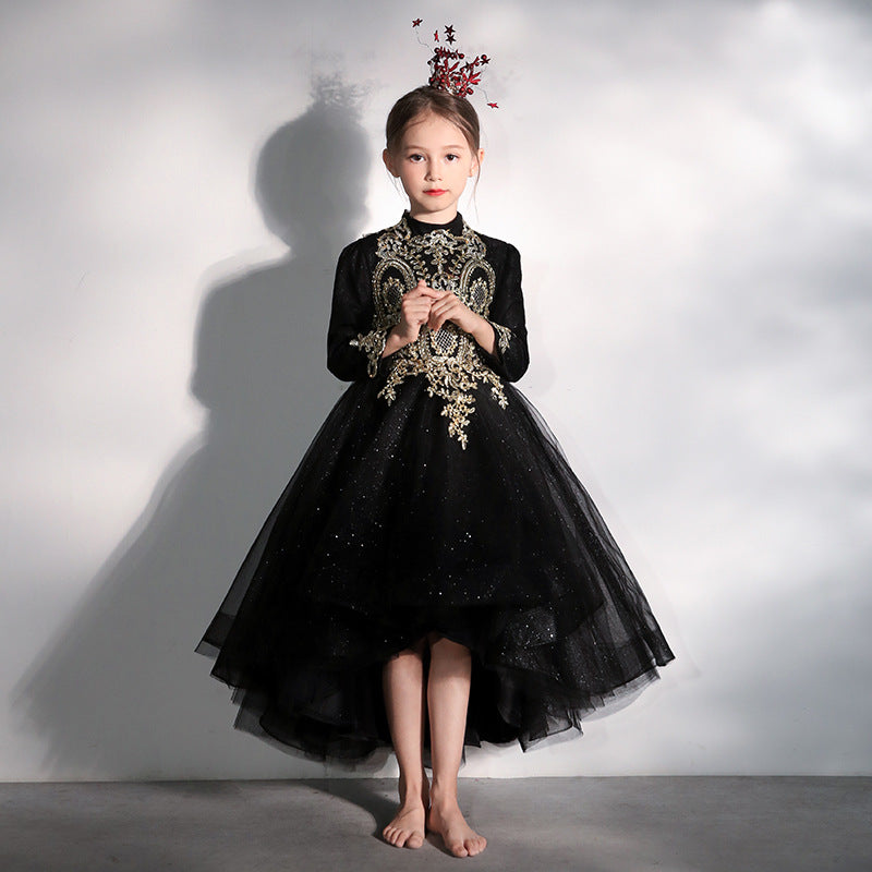 Princess Charlotte Flower Girl Dress Host Evening Dress Catwalk Costume for Piano Performance