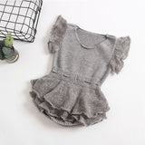 Winter Rompers Autumn and Winter Knitting Double-Layer Skirt One-Piece Romper