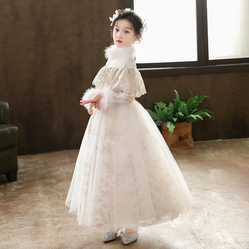 Princess Charlotte Flower Girl Dress Princess Dress Model Catwalk Performance Costumes