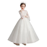 Princess Charlotte Flower Girl Dress Evening Gown Wedding Dress for Children Host Performance Costume Birthday