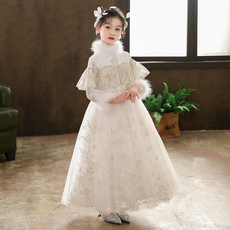 Princess Charlotte Flower Girl Dress Princess Dress Model Catwalk Performance Costumes