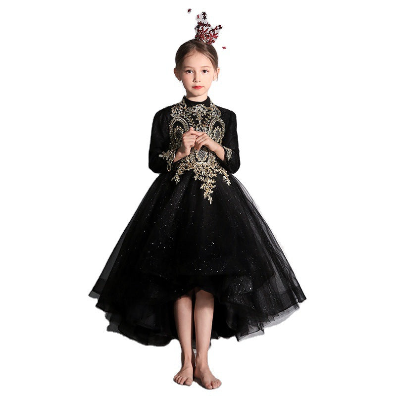 Princess Charlotte Flower Girl Dress Host Evening Dress Catwalk Costume for Piano Performance