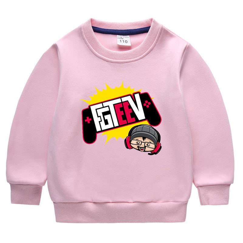Fgteev Children's Sweater Fleece Lined Padded Warm Keeping Top