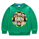 Fgteev Round Neck Sweater Children's Long Sleeve Top