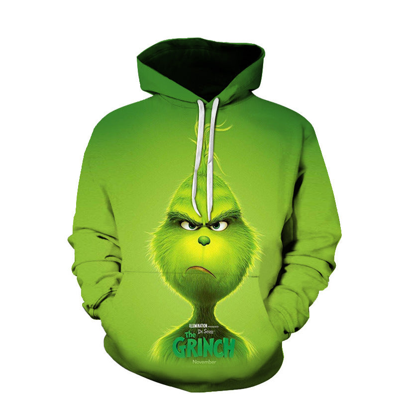 Grinch Hoodie Santa Claus Hoodie Sweatshirt 3d Printing