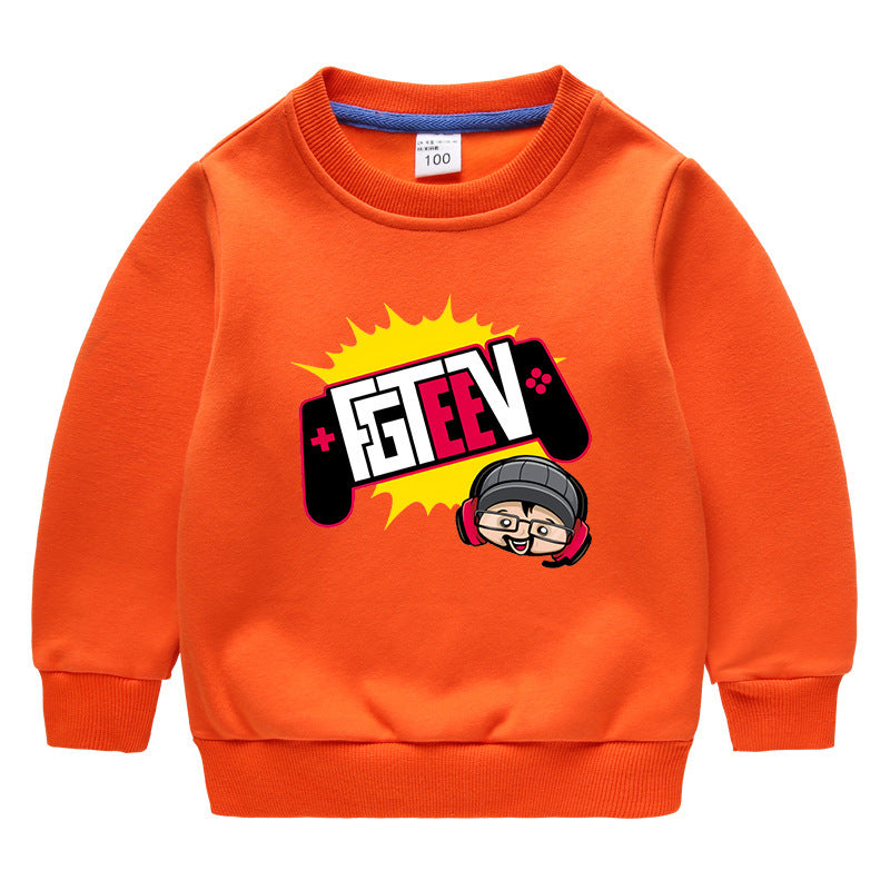 Fgteev Children's Sweater Fleece Lined Padded Warm Keeping Top