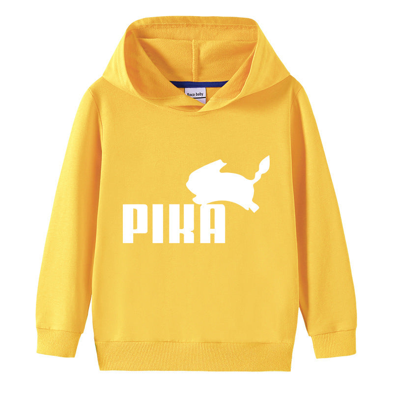 Children Pokemon Pikachu Hoodie Autumn Pikachu Boys and Girls Hooded Sweater