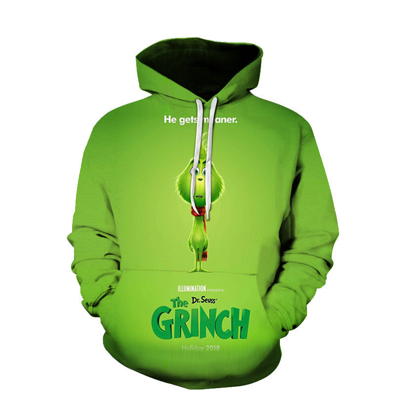 Grinch Hoodie Santa Claus Hoodie Sweatshirt 3d Printing