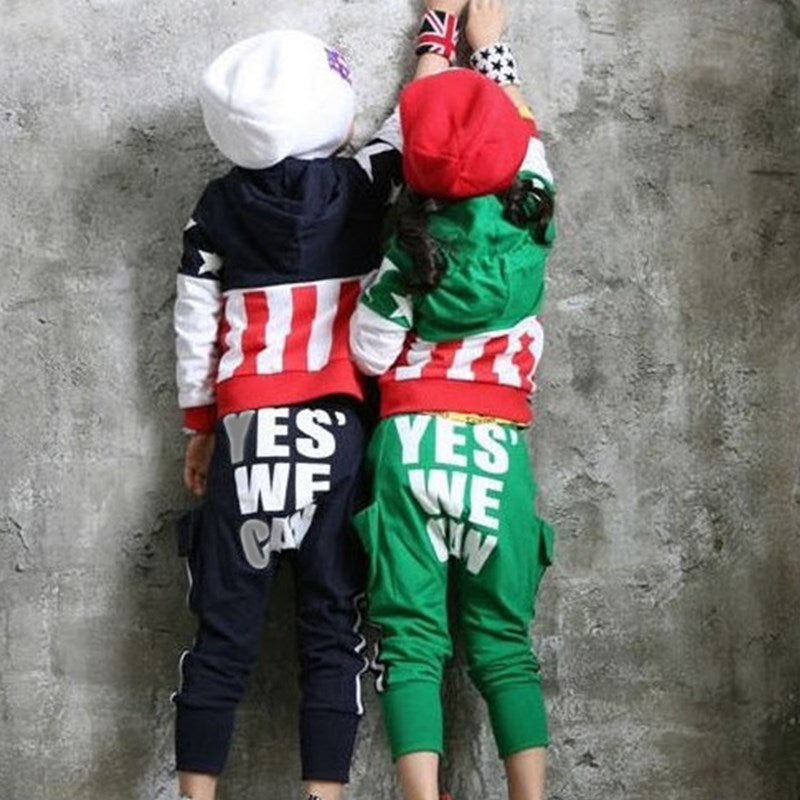 Children Boy Co Ord 2 Casual Fashion Flag 2 Piece Set