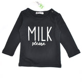 Children Boy Co Ord 2 Piece Set Milk Letter Milk Bottle Baby Clothing