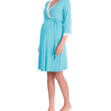 Maternity Clothes Dress Fashion Lace Stitching 3/4 Sleeve Maternity Dress