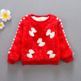 Girl Pullover Sweaters Bowknot Pullover Baby Clothing