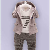 Children Boy Co Ord Children's Casual Coat T-shirt Trousers 2 Piece Set