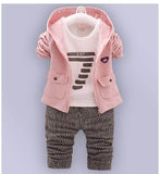 Children Boy Co Ord Children's Casual Coat T-shirt Trousers 2 Piece Set