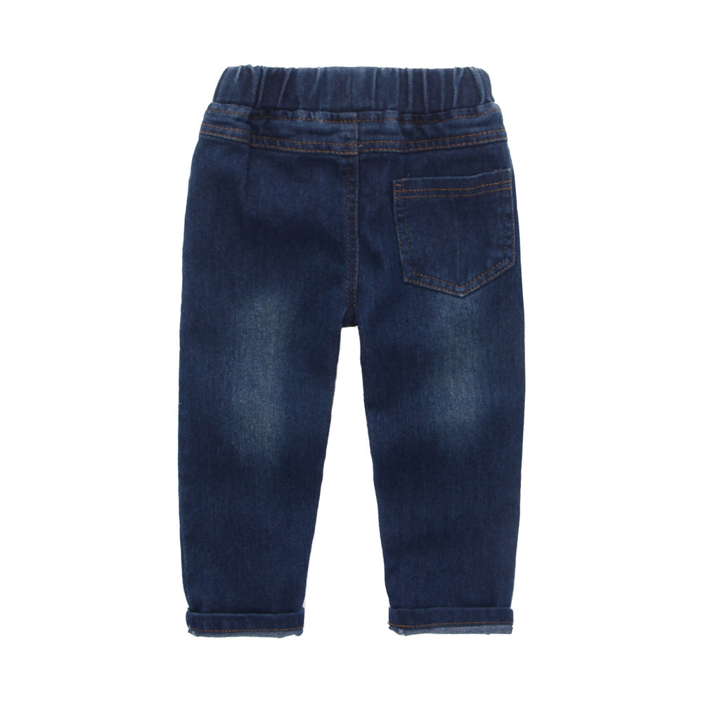 Children Boy Co Ord Long Sleeve Denim Top and Trousers 2 Piece Set