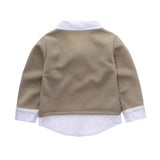 Children Boy Co Ord Long Sleeve Denim Top and Trousers 2 Piece Set