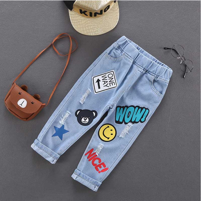 Spring and Autumn Boys' Denim Trousers Jeans Jeans for Children