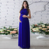 Maternity Clothes Dress Women 'S Solid Color Sleeveless Round Neck Dress