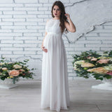 Maternity Clothes Dress Women 'S Solid Color Sleeveless Round Neck Dress