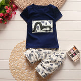 Children Boy Co Ord Children Short Sleeve Shorts 2 Piece Set