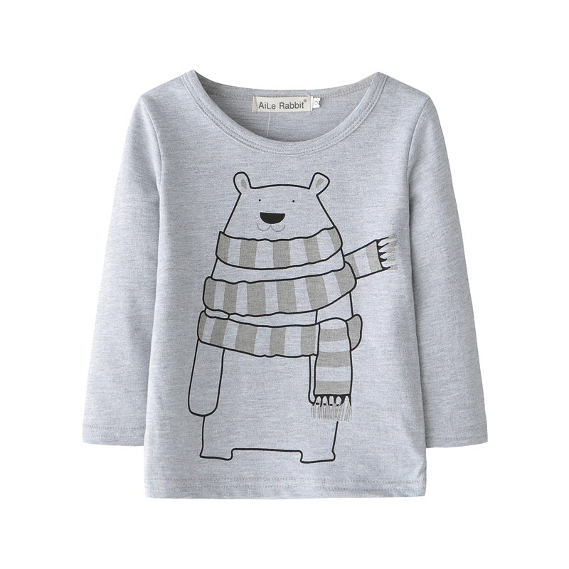Children Boy Co Ord Children Cartoon Bear Long Sleeve 2 Piece Set
