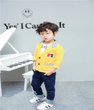 Children Boy Co Ord Coat T-shirt Pants 3 Piece Set