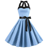 1920S Dress Polka Dot Tube Top Dress Retro Wide Hem Skirt