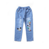 Spring and Autumn Denim Trousers Children's Fashion Loose Student Pants Jeans for Children