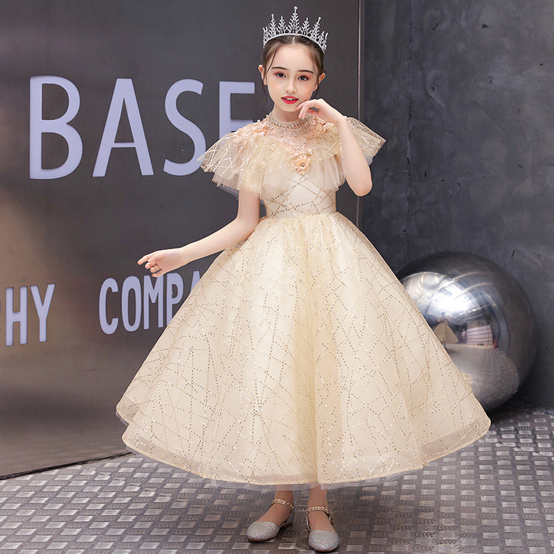 Princess Charlotte Flower Girl Dress Evening Gown Princess Dress Children's Wedding Dress Costume for Piano Performance