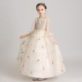 Princess Charlotte Flower Girl Dress Princess Dress Wedding Host Costume for Piano Performance