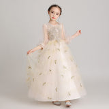 Princess Charlotte Flower Girl Dress Princess Dress Wedding Host Costume for Piano Performance
