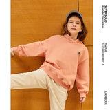 Hooded Sweater Spring Children's Pony Printed Loose Top Children GIRL'S Spring Clothes