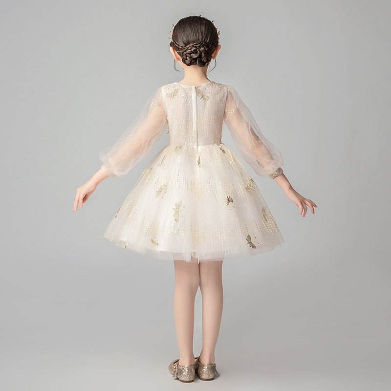 Princess Charlotte Flower Girl Dress Princess Dress Wedding Evening Dress Host Costume for Piano Performance