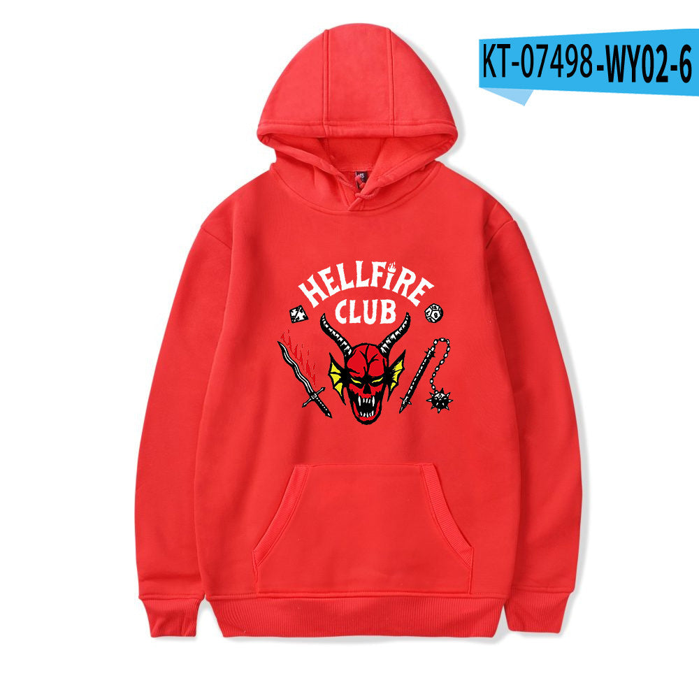 Stranger Things Hellfire Club Hoodie Hoodie Loose Sweater