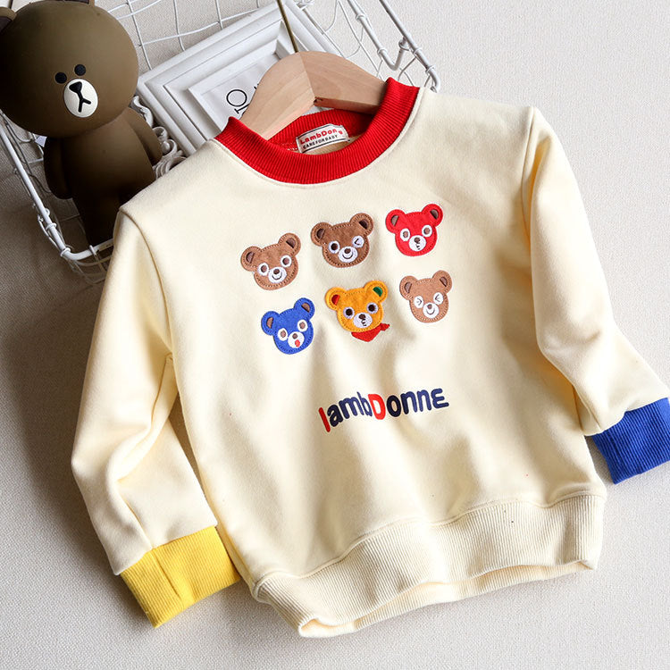 Spring Tops Children's Bottoming Shirt Cartoon Long Sleeve