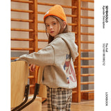 Sweater Spring and Autumn Children Korean Long Sleeve Little Girl Hooded Top Children Girl's Spring Clothes