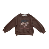 Spring Tops Children 'S Long-Sleeved Vintage Print Printed Sweater