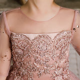 Princess Charlotte Flower Girl Dress Princess Pink  Dress Costume for Piano Performance Host