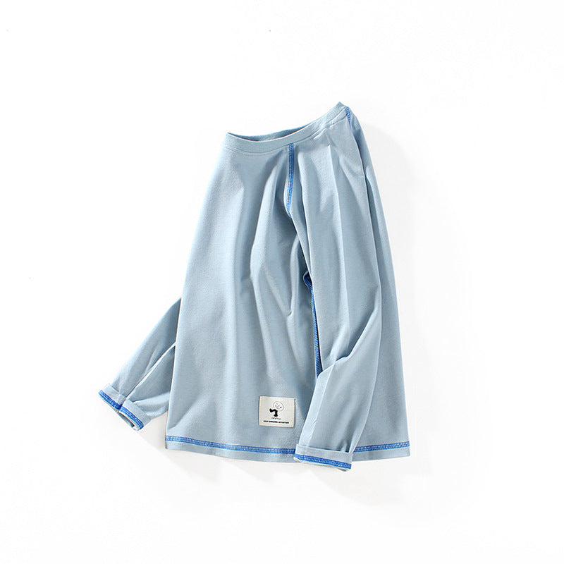 Spring Tops Long Sleeve Children and Teens Bottoming Shirt Top