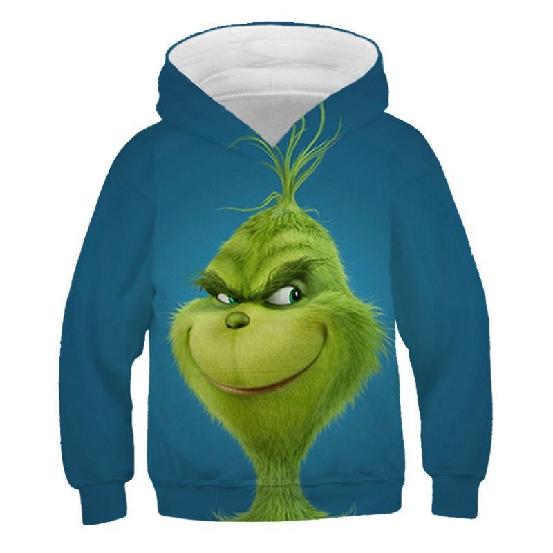 Grinch Hoodie Grinch 3D Printed Sweater Children's Clothing