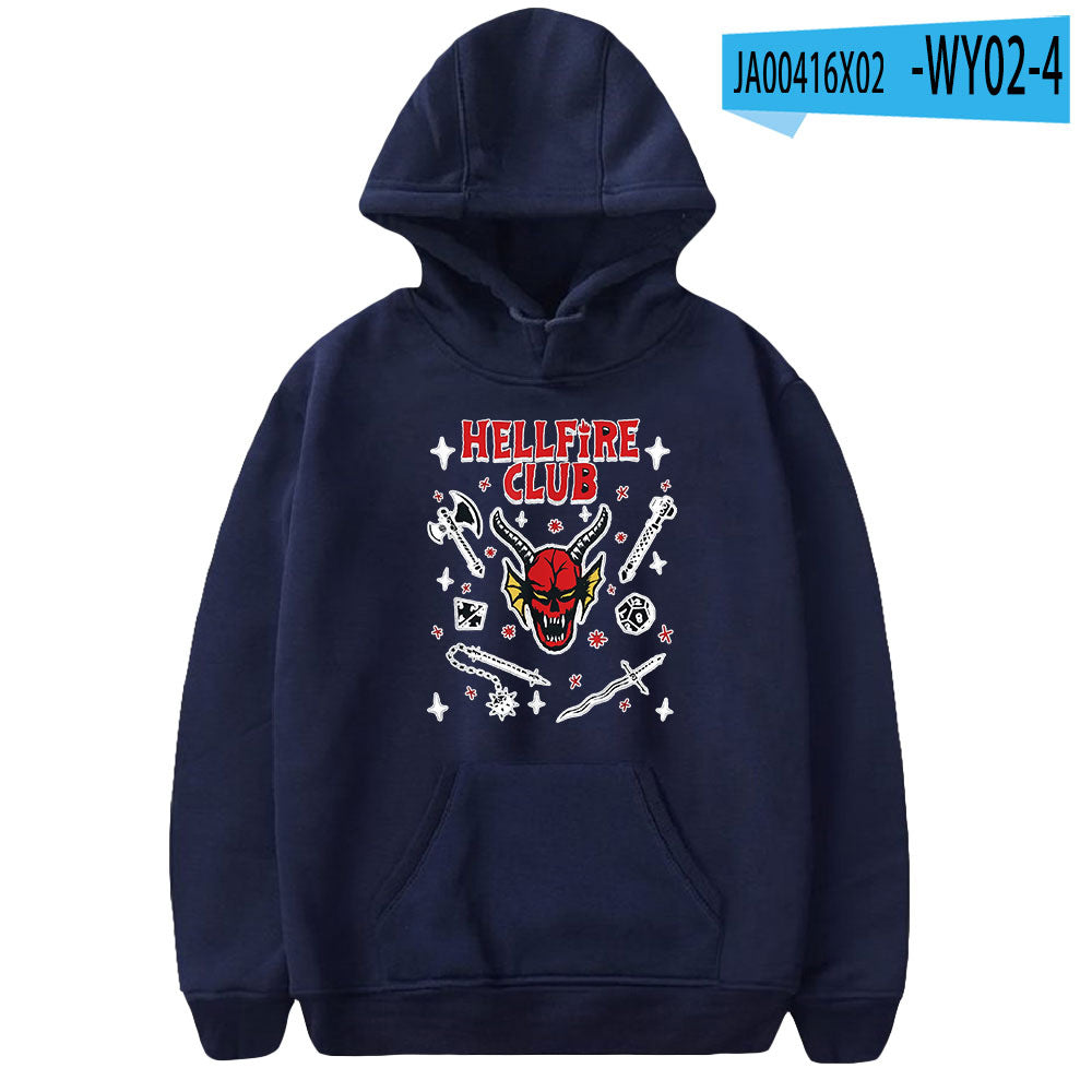 Stranger Things Hellfire Club Hoodie Hoodie Loose Sweater