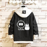 Comic Denim Jacket Spring and Autumn Men's and Women's Casual Loose Denim Jacket