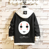 Comic Denim Jacket Spring and Autumn Men's and Women's Casual Loose Denim Jacket