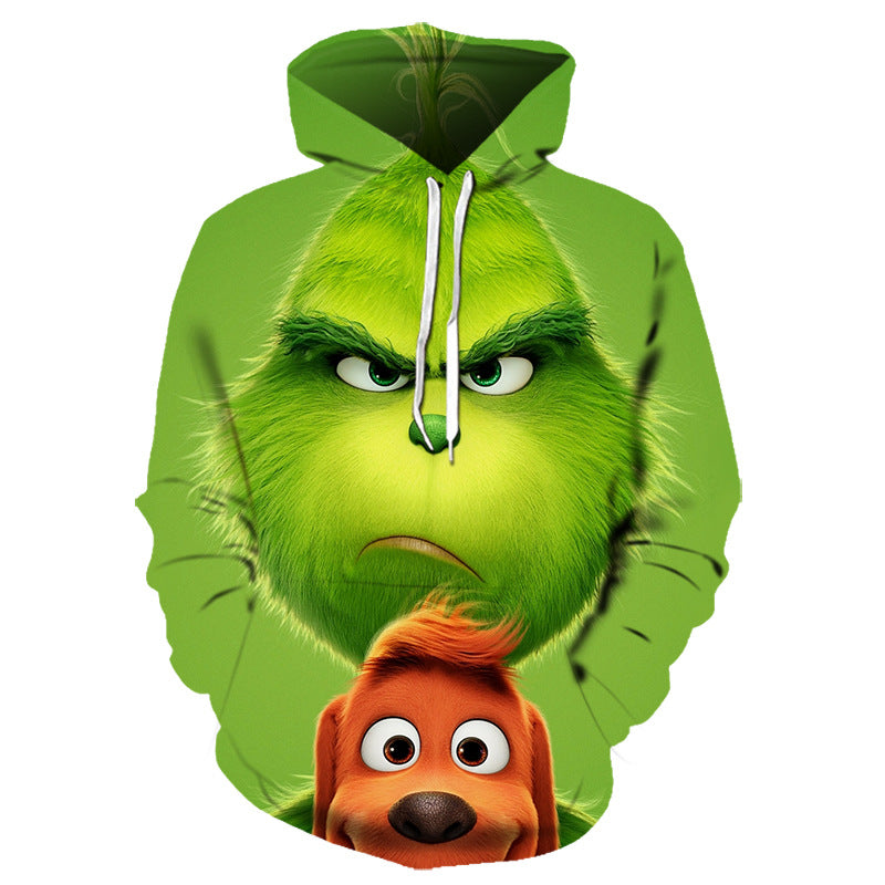 Grinch Hoodie 3d Grinch Printed Christmas Sweater Men And Women Can Wear