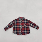 Spring Tops Children's Long-Sleeved Casual Plaid Shirt