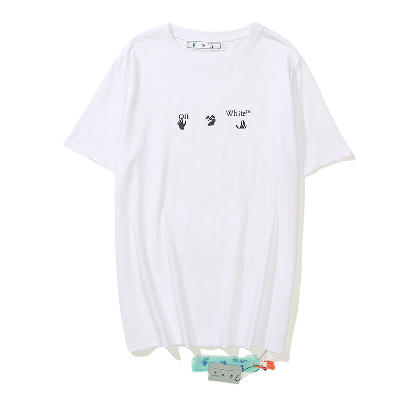 off Ow Basic Arrow Couple Short-Sleeved Casual T-shirt t shirt